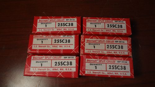 6 NOS L S STARRETT CO SPLIT COLLET 25SC38 EDP 50156 Athol, MA, USA