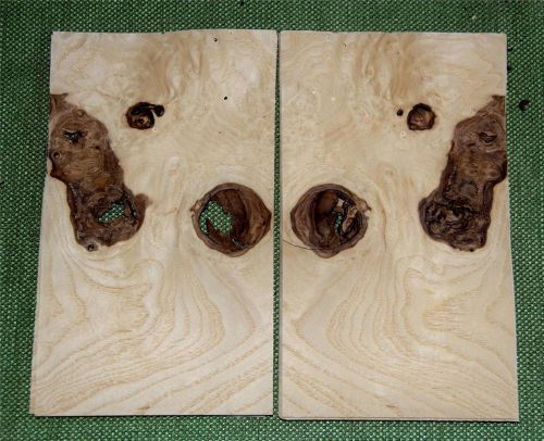 8 leafs @ 7-1/2&#034; x 4-1/4&#034;   Olive Ash Burl Bookmatched Veneer #v1416