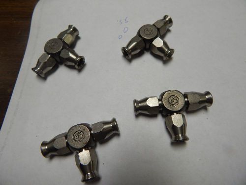 Tube Fittings Tees lot of 4 pcs