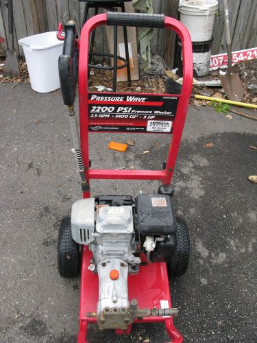 Pressure wave washer 2200 psi 2.5gpm 5500 cu  honda  5hp  professional for sale