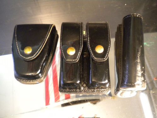 Lot of chloroform Tex Shoemaker A.E. Nelson handcuff case pouch, magazine holder