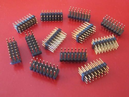 HEADER STRIP 3 ROW 3X8 24 PINS GOLD PLATED 230V-B8A-2 ( Qty 50 ) *** NEW ***