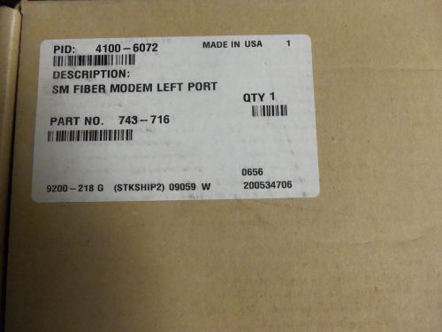 NEW SIMPLEX 4100-6072 SM Fiber Modem Board Left Port Box Factory Sealed 743-716