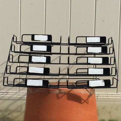 Metal Magazine Holder Slat Wall 10 Pockets