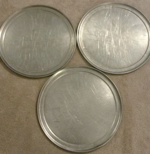 3 X 17&#034;  Aluminum Pizza Pans Commercial Grade Large Pans American Metalcraft