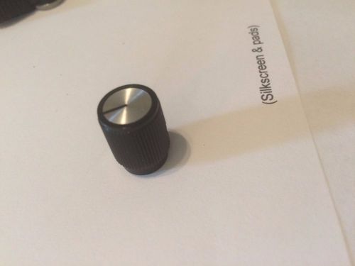 (10) NOS Keystone Skirted Round Knob, Matte Black w/ Line Inlay 1/8&#034; Shaft