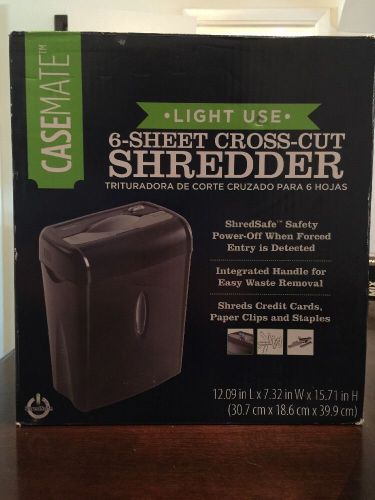 CASEMATE  6-SHEET CROSS-CUT SHREDDER