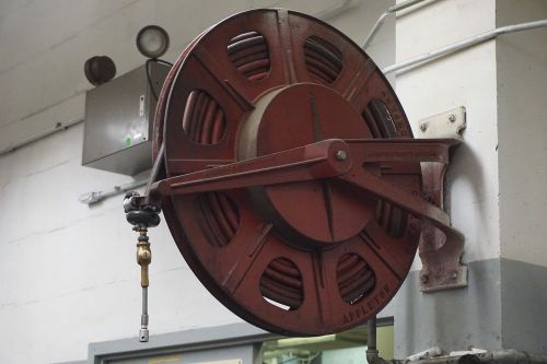 Vintage appleton aireel hose reel 30&#034; wheel spring-loaded $290 or best offer for sale