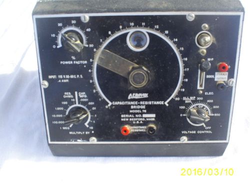 VINTAGE AEROVOX CAPACITANCE RESISTANCE BRIDGE MODEL 76