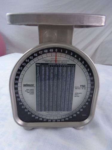 Pelouze Heavy Duty Shipping Scale 50 Lb Capacity Model Y50 Postal Weights 2001