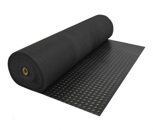 Rubber Floor Mat Work Protection Matting Diamond Plate Runner Garage 7ft X 48in