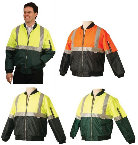 MENS HIGH VISIBILITY HEAVY DUTY WORK SAFETY RAIN COAT FLURO HI-VIS JACKET SW16