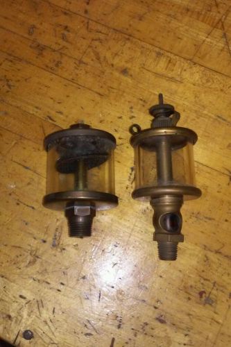 PAIR OF BRASS OILERS/LUBRICATORS