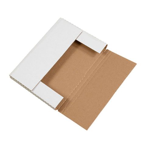 17 1/8&#034; x 14 1/8&#034; x 2&#034; white multi-depth book fold mailers (bundle of 50) for sale