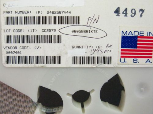 1995 PCS STETCO 0805G681KTE  CAPACITORS