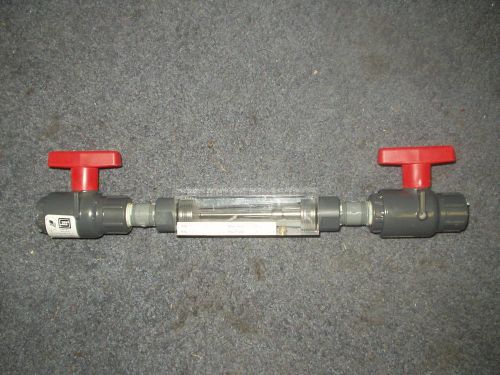 King instrument co. # 7511512b06    flow meter 1/2fnpt w/flats pvc ep 3 6 gpm for sale