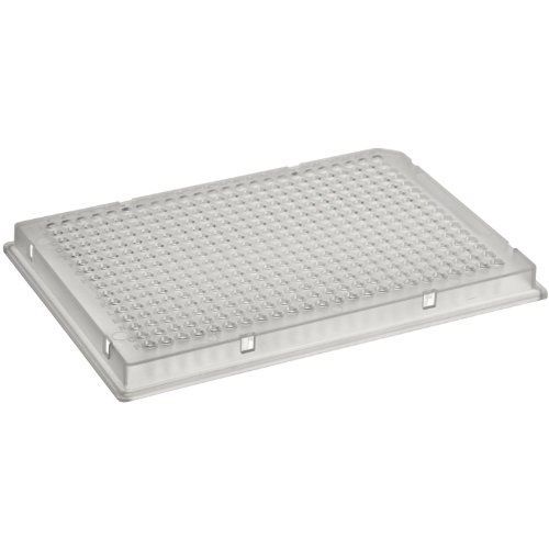 Corning 3701 Polystyrene Flat Bottom 384 Well Clear Microplate, With Lid,