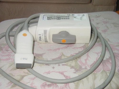 Siemens Acuson Antares PH4-1 Phased Array Ultrasound Transducer Probe