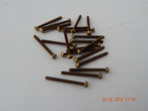 BRASS ROUND HEAD SLOTTED MACHINE SCREW.  6/32 x 1 1/2&#034;.  20 PCS. NEW