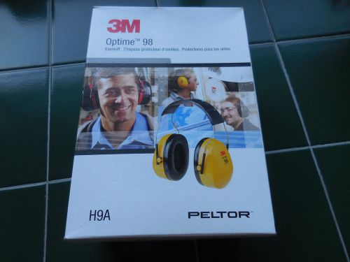 NEW 3M H9A PELTOR OPTIME 98 EARMUFF HEARING PROTECTORS NRR 25 DECIBELS USA