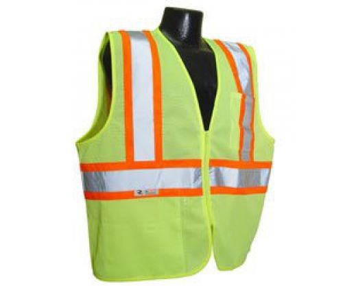 Radians SV22-2ZGM-3X Polyester Mesh Economy Class 2 High Visibility Zipper