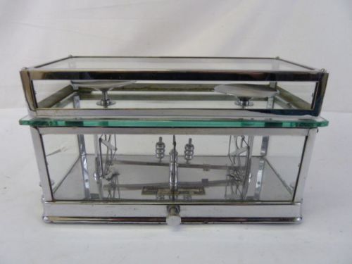 VINTAGE GLASS APOTHOCARY SCALE STYLE 285,CLASS A 120GR TORSION BALANCE COMPANY