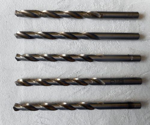 Five (5)  Letter G High Speed Bright Finish Jobber Length Drill Bits