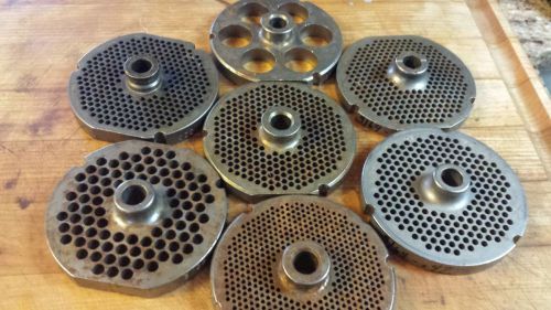 7 pc. #32 Meat Grinder Plates 5-Kasco 2 Atlanta Sharptec