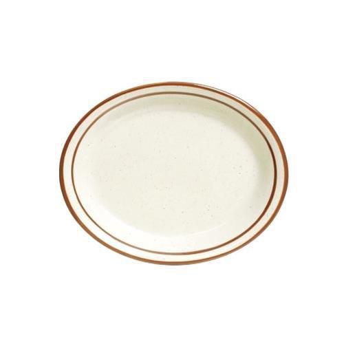 Tuxton TBS-014 Platter, 13-1/4&#034; X 10-1/2&#034;, Oval, Narrow Rim, Bahamas, White W/