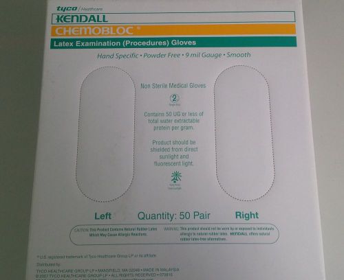 Tyco/Kendall Chemobloc Latex Hand Specific Exam Gloves Medium 50/Bx - Free Ship