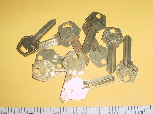 Corbin locks key blanks a1001abm c089 lot of 11 vintage tarnished locksmith nos for sale