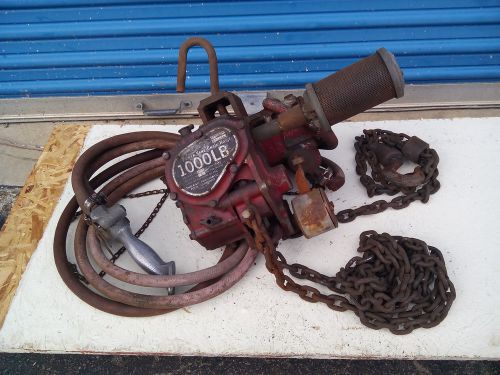 Chicago pneumatic power vane cp-1200 chain hoist 1/2 ton 1000 lbs capacity for sale