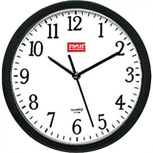 Staples 10&#034; Round Wall Clock Black Operates on One AA Battery Plastic