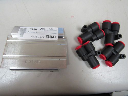 LOT OF 4 NEW SMC Y MALE BRANCH FITTING KQ2U09-00 KQ2U0900