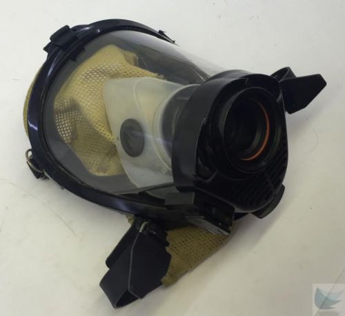 Survivair SCBA Mask Part # 969061 Black Rubber Face Seal Yellow Hood Size M