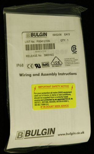 Bulgin PX0412/10S  Front Panel Mounting Connector