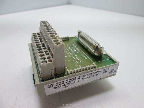 *NIB* Wieland 87.200.2202.3 D-SUB Connector to Screw Terminal, 25-Pin Female