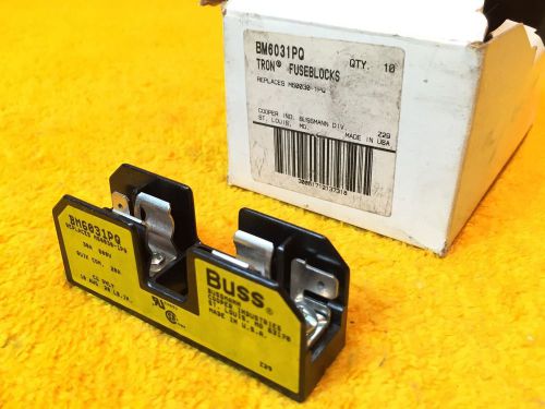 ***NEW*** BUSS BUSSMAN BM6031PQ 30 AMP 600 VOLT 1-POLE FUSE HOLDER BLOCK