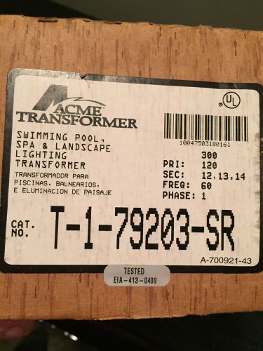 Acme Transformer T-79203-SL Pool &amp; Spa Transformer 25 amp 3R 120-12 vac