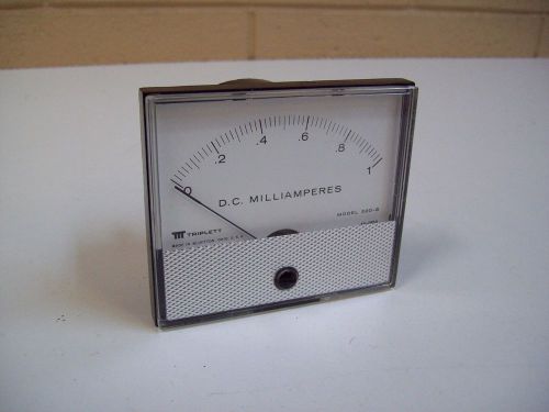 TRIPLETT 3250708 D.C. MILLIAMPERES 320-G METER 0-1 - USED - FREE SHIPPING