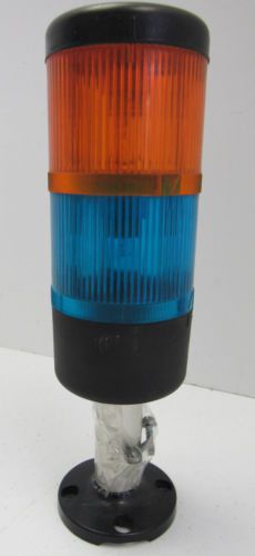 TELEMECANIQUE ORANGE AND BLUE INDUSTRIAL SAFETY STACK LIGHT