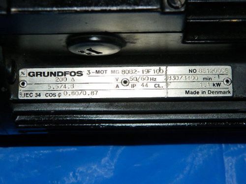 Grundfos 80b2-19f100 motor edm motor only for sale