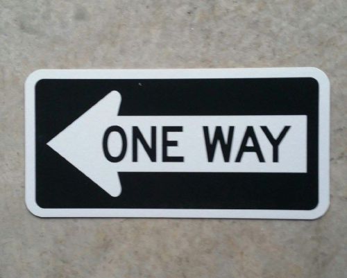 One Way Aluminum Sign White Engineer Grade Reflective 8&#034; x 16&#034;