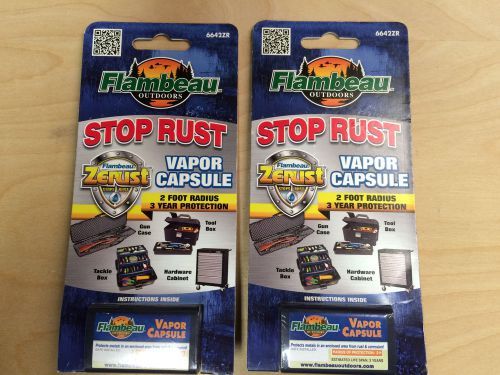 LOT OF FLAMBEAU OUTDOORS ZERUST STOP RUST VAPOR CAPSULE TOOL BOX,SAFES,GUN CASE