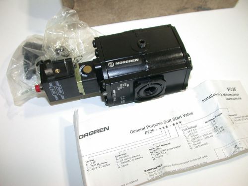 New norgren excelon 1/4 ptf air pilot operated soft start air valve p72f-2ac-nnn for sale