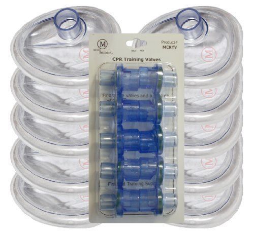 MCR Medical Supply MCRTM-A PVC Training CPR Pocket Resuscitator Face Masks and V