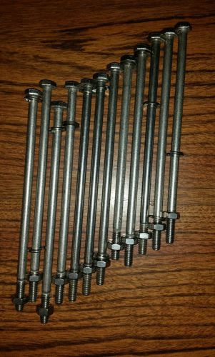 1/4-20x5-1/2 Hex Head Cap Screws  Zinc Plated (12pcs)