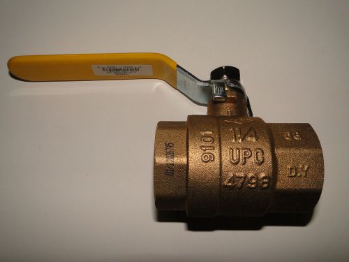 1-1/4&#034; Ball Valve by Smith Cooper Brass Threaded 600 WOG150WSP 1728155/56 Series