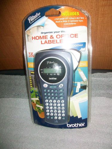 Brother PT-1000BM Handheld Labeler TZ TAPE 1/2&#034; BLACK ON WHITE TAPE