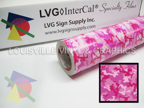 24&#034; X 5yd - Pink Military Camouflage Textured Prints -Art, Craft &amp; Graphic Vinyl